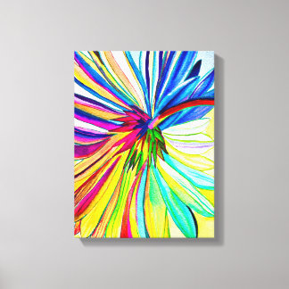 Rainbow gerbera farbenfrohe Blume Leinwanddruck