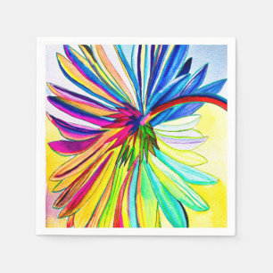 Rainbow gerbera farbenfrohe Blume Serviette