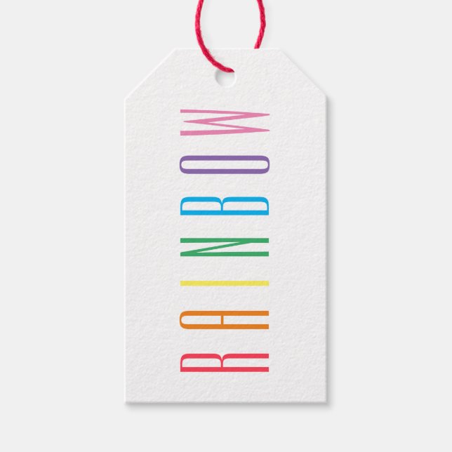 RAINBOW-Geschenketags Geschenkanhänger (Vorderseite)