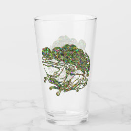 Rainbow-gestanztes Glas Look Frosch Art Beer Drink