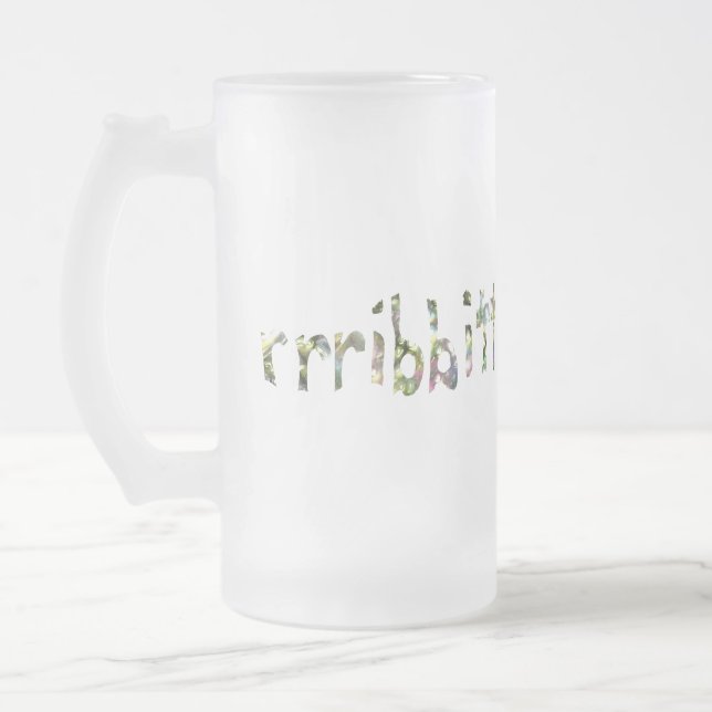 Rainbow-gestanztes Glas Look Frosch Art Mattglas Bierglas (Links)