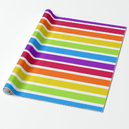 Rainbow-gestreift Bright Horizontal Geschenkpapier