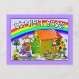 RAINBOW "Get Well bald!" Postkarte