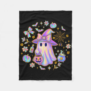 Rainbow Ghost Hexe Shirt Niedlich Pumpkin Cauldron Fleecedecke