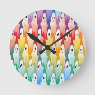 Rainbow Ghost Runde Wanduhr
