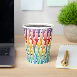 Rainbow Ghosts Pappbecher