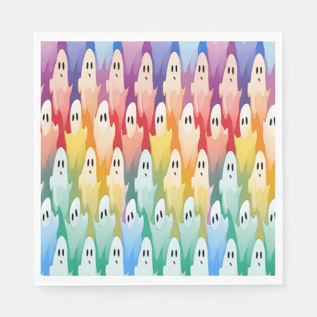 Rainbow Ghosts Serviette (Vorderseite)