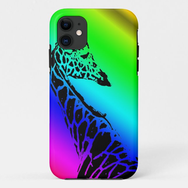Rainbow Giraffe Case-Mate iPhone Hülle (Rückseite)
