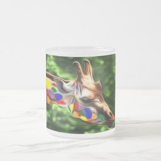 Rainbow Giraffe Mattglastasse (Mittel)