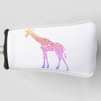 Rainbow Giraffe of Hearts Golf Head Cover Golf Headcover