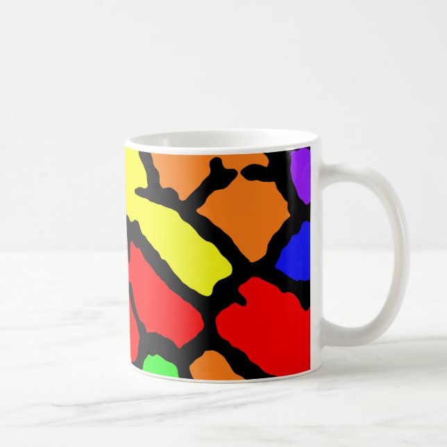 Rainbow Giraffe Print Tasse (Rechts)