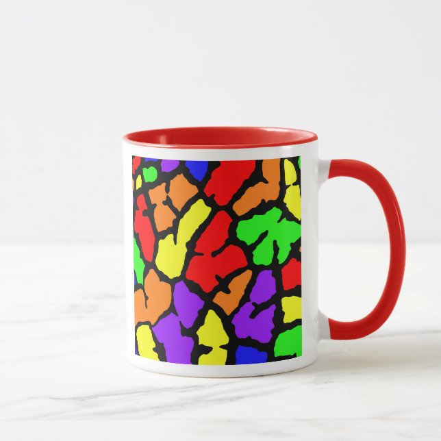 Rainbow Giraffe Print Tasse (Rechts)
