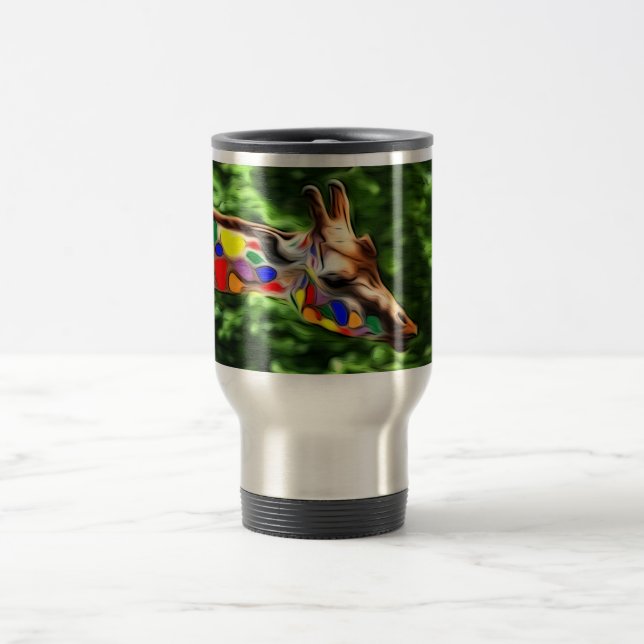 Rainbow Giraffe Reisebecher (Mittel)