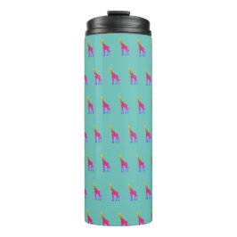 Rainbow Giraffe Tumbler - Aqua Hintergrund Thermosbecher