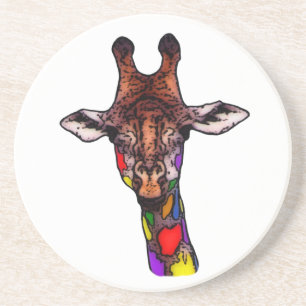 Rainbow Giraffe Untersetzer