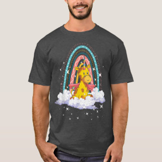 Rainbow Girafficorn Africa Animal Fantasy Giraffe T-Shirt