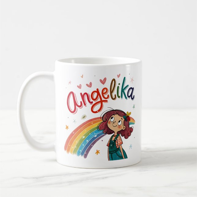 Rainbow Girl Angelika 1 Kaffeetasse (Links)