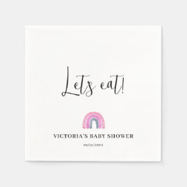 Rainbow Girl Baby Shower Serviette