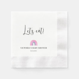 Rainbow Girl Baby Shower Serviette