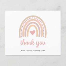 Rainbow Girl Budget Baby Dusche Danke Karte
