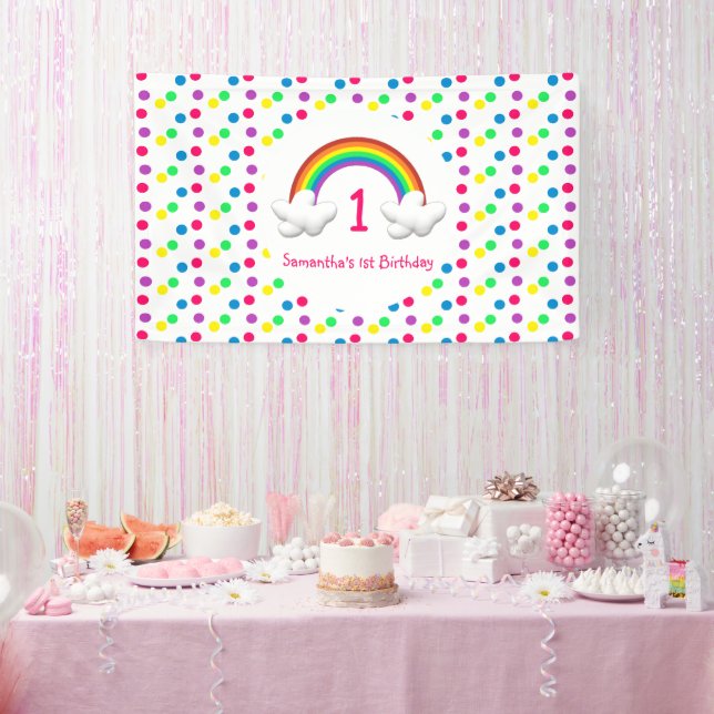 Rainbow Girl jeden Geburtstag Banner (Party)