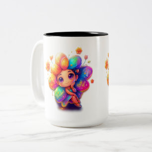 "Rainbow Girl Tasse - Niedlich Fantasy Character w