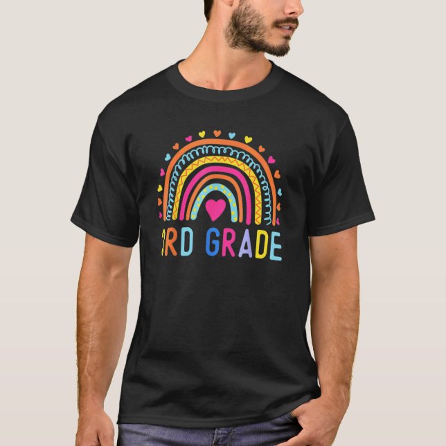 Rainbow Girls Boys Teacher Hello Third G T-Shirt (Vorderseite)