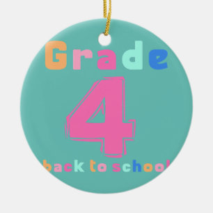 Rainbow Girls Boys Teacher Niedlich 4. Klasse Keramik Ornament
