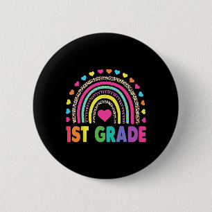Rainbow Girls Boys Teacher Team 1. Klasse Button