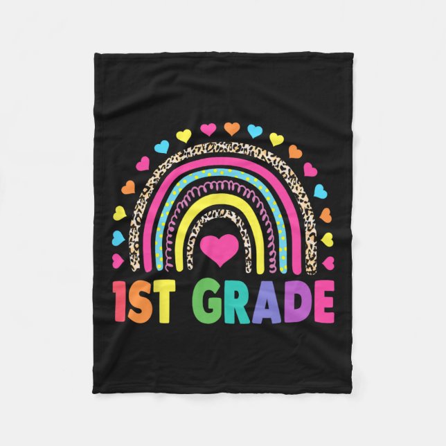 Rainbow Girls Boys Teacher Team 1. Klasse Fleecedecke (Vorderseite)