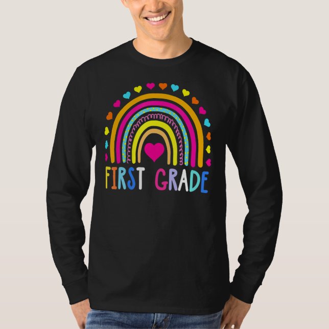 Rainbow Girls Boys Teacher Team 1st Gr T-Shirt (Vorderseite)