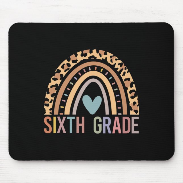 Rainbow Girls Boys Teacher Team 6th Gr Mousepad (Vorne)