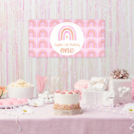 Rainbow Girls erste Geburtstagsparty Banner