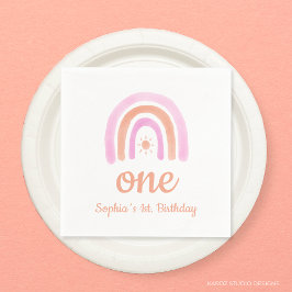 Rainbow Girls erste Geburtstagsparty Napkins Serviette