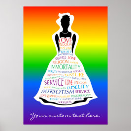 Rainbow Girls, Freemason Youth Custom Poster Gesch