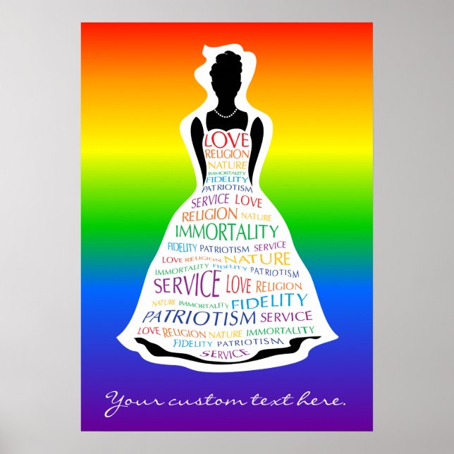 Rainbow Girls, Freemason Youth Custom Poster Gesch (Vorne)