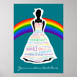 Rainbow Girls, Masonic Custom Poster Wall Art Gesc