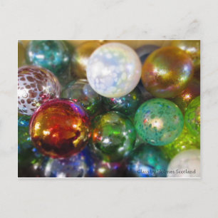 Rainbow Glass Baubles Postkarte