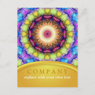 Rainbow Glass Holistic Mandala Postkarte