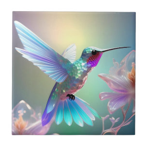 Rainbow Glass Hummingbird, Fliese
