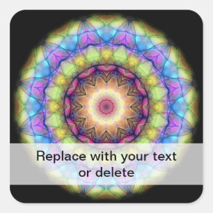 Rainbow-Glass Quadratischer Aufkleber