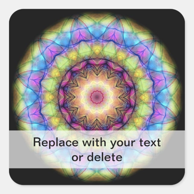 Rainbow-Glass Quadratischer Aufkleber (Vorderseite)