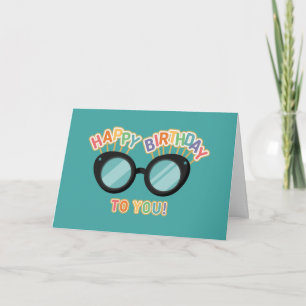 Rainbow Glasses Birthday Card Karte