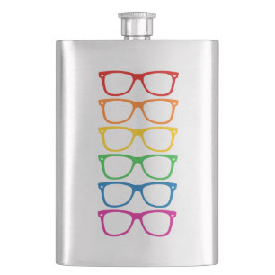 Rainbow Glasses Flachmann