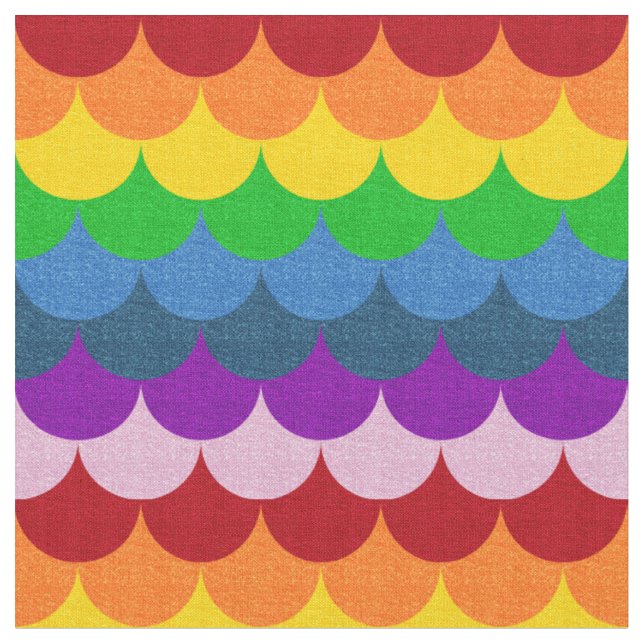 Rainbow Glittery Mermaid Scales Muster Stoff (Nahaufnahme)