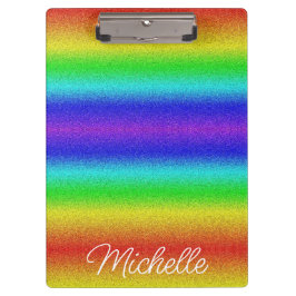 Rainbow Glitzer Clipboard Klemmbrett