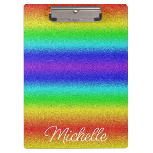 Rainbow Glitzer Clipboard Klemmbrett