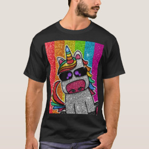 Rainbow-Glitzer Einhorn Funkelnd LGBT-Glitzern Nie T-Shirt