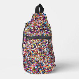 Rainbow Glitzer Foto drucken Crossbody Bag