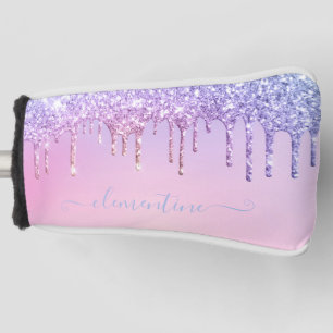 Rainbow Glitzer funkelt Skript moderne gürtelhaft Golf Headcover